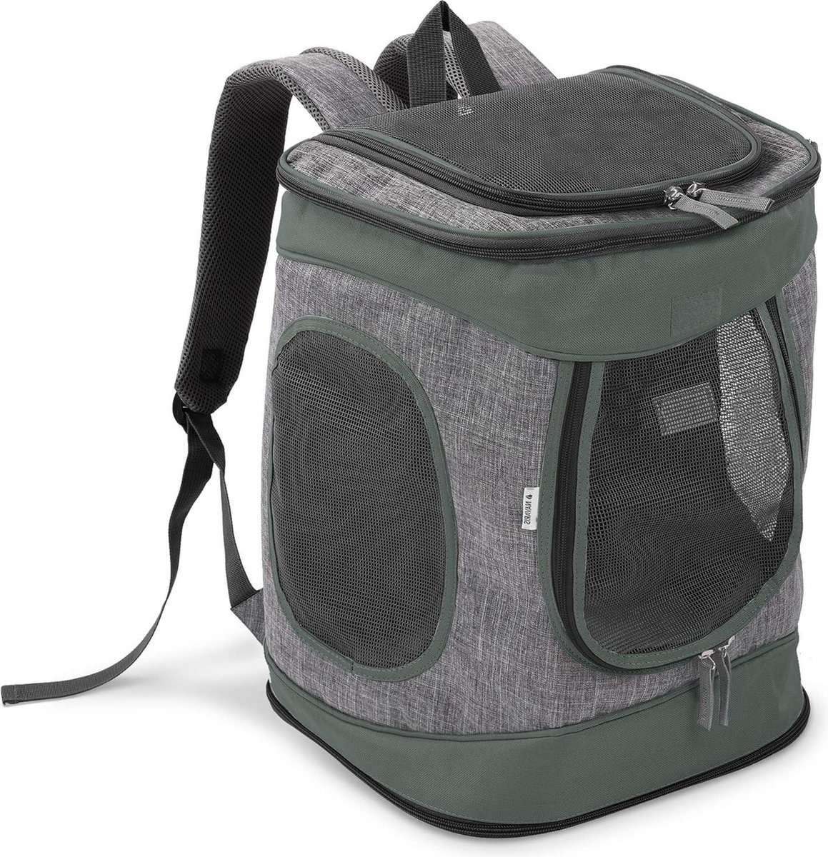 Rugzak voor vervoeren huisdier - Gevoerde katten draagtas - Opvouwbaar - 31 x 26 x 40 cm - Belastbaar tot 15 kilo - Kat rugzak - Huisdier transportrugzak Reismand Kat