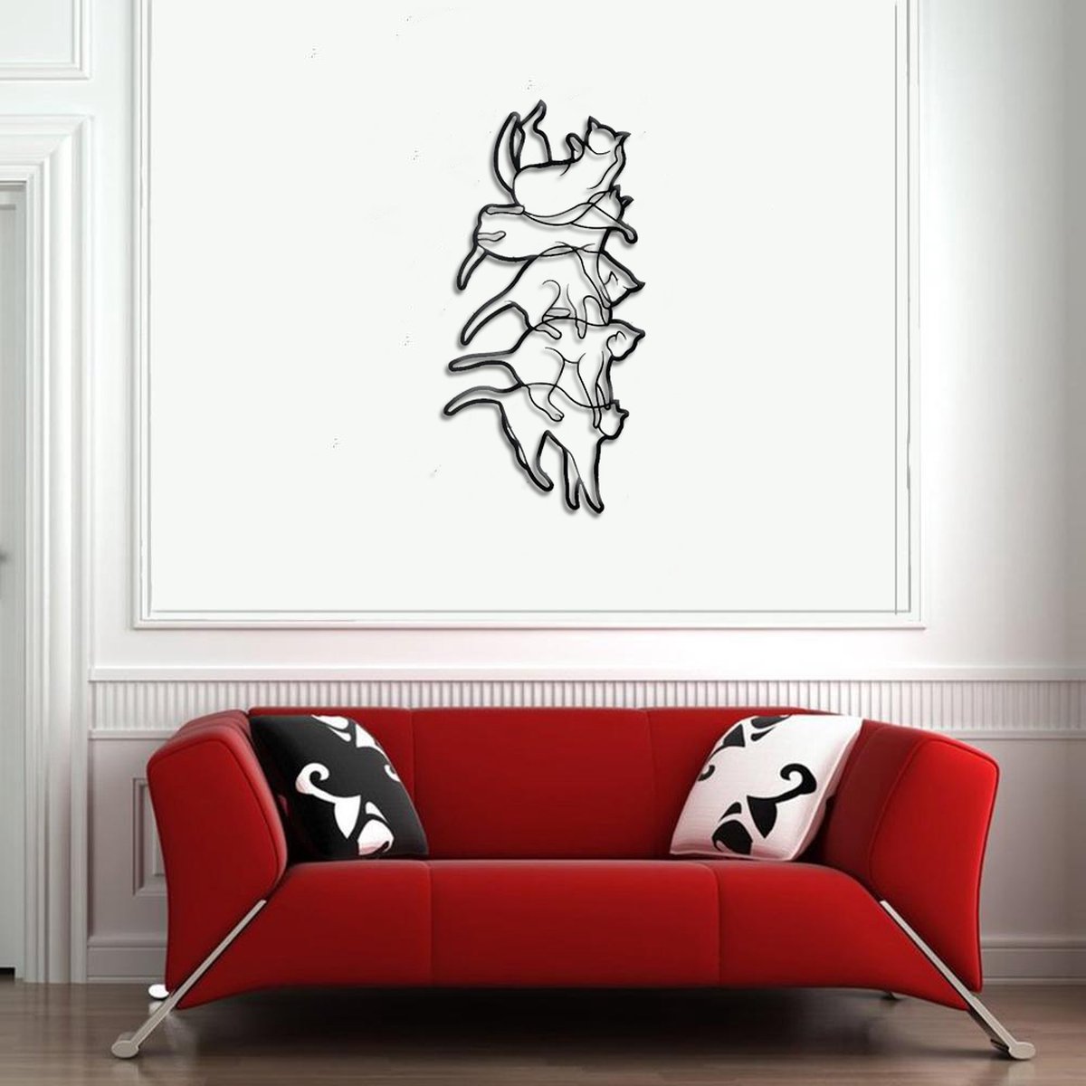 MT-1012, metaal zwart, afmeting 38x76cm