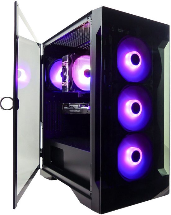 Ryzen 7 5700X Game PC|RTX 5060 8GB|32GB RAM|1TB SSD|INCLUSIEF MS OFFICE 2024|Gaming Computer met Magneet Deur en Nvidia GeForce Videokaart|WiFi 6|Bluetooth 5.4|Gamdias ELITE E2