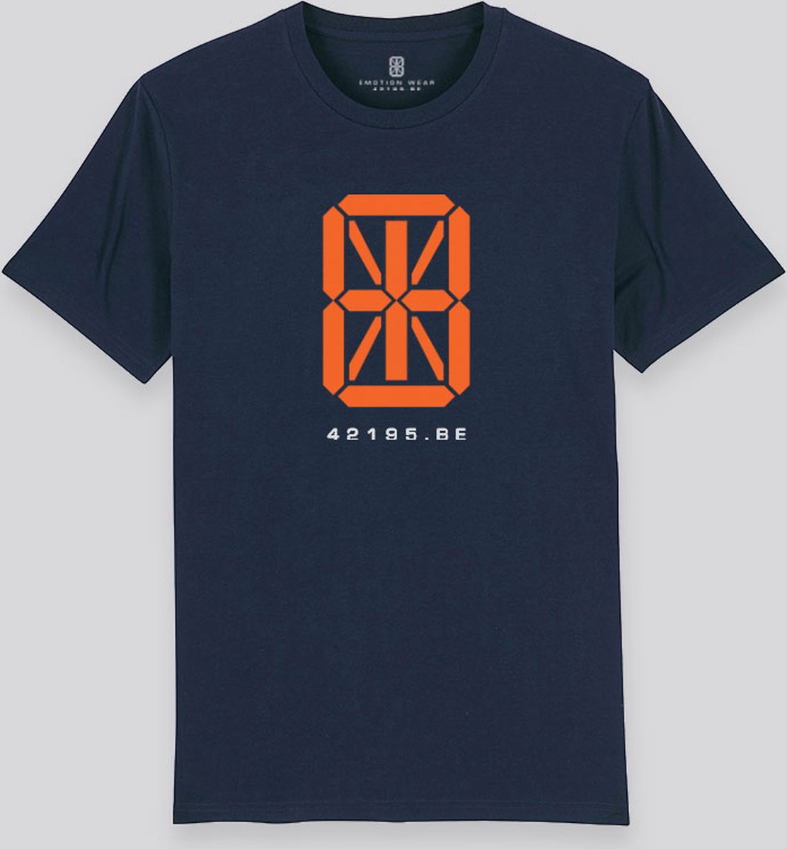Bright Tee New Navy - Signature Orange Formaat XS