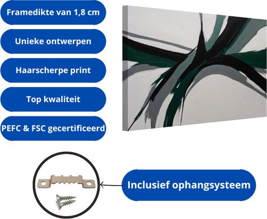 Koptelefoon wanddecoratie - Elektronica wanddecoratie - Schilderijen canvas Achtergrond - Wanddecoratie modern - Canvas - Woondecoratie canvas 80x120 cm