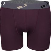 RJ Bodywear Pure Color boxershort (1-pack) - heren boxer lang - microfiber - aubergine - Maat: M
