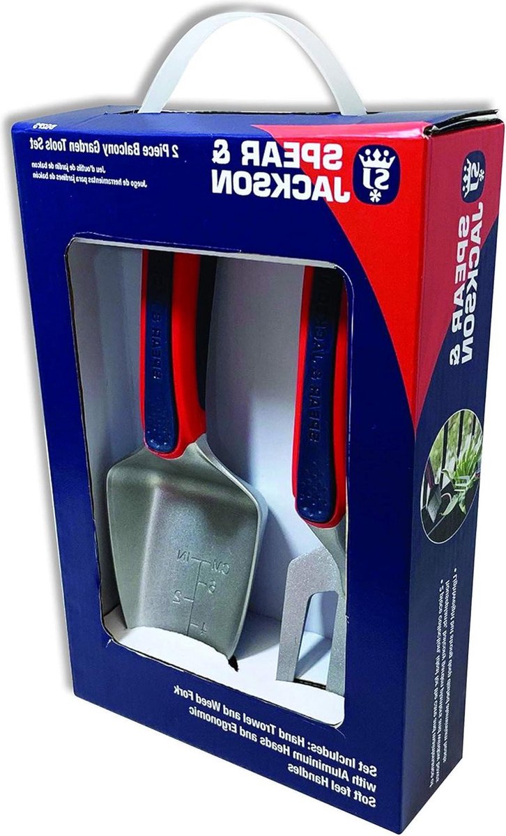 2 stuks gereedschap tuingereedschapsset rood-blauw voor Balkon Garden