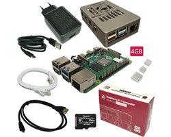Raspberry Pi 4B - starter kit - 4GB - 64GB SD-kaart