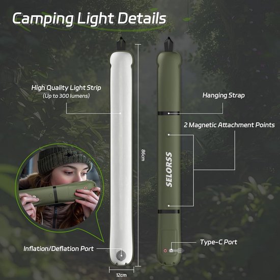 Oplaadbare LED-lamp met statief, Lichtgewicht en draagbaar ALPHA II