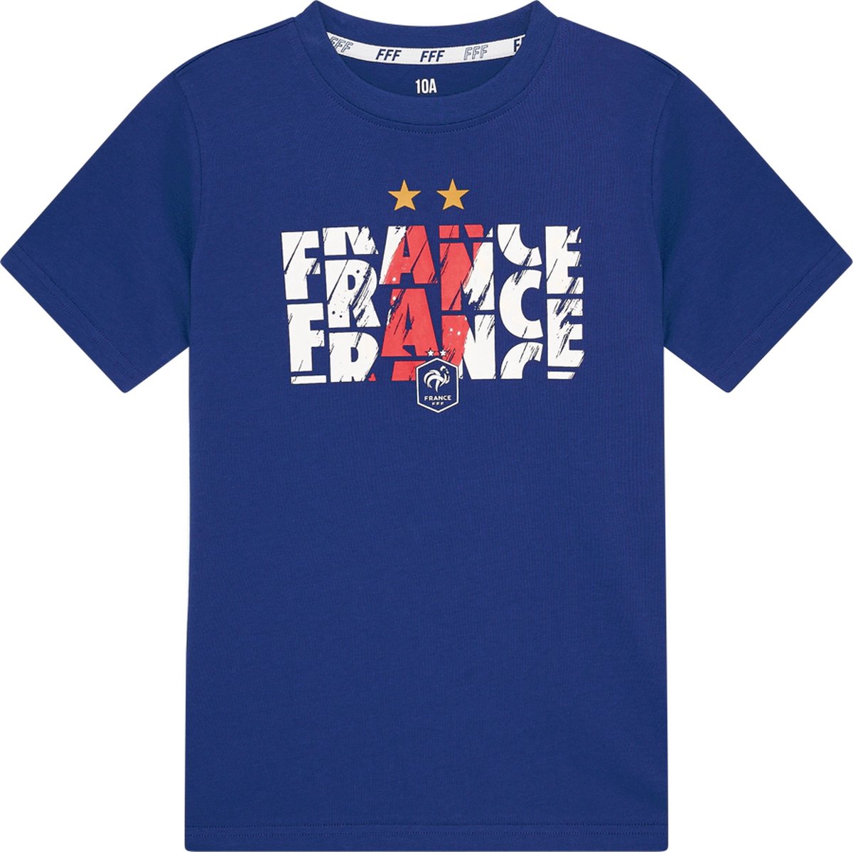 Frankrijk T-Shirt Kinderen - Maat 140 - Voetbal T-Shirt - Jongens en Meisjes - FFF - Officiële Fanmerchandise