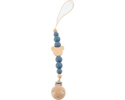 Foto: Honeybears speenkoorden baby fopspeenkoord baby speenketting met kralen en clip kraamcadeau blauw