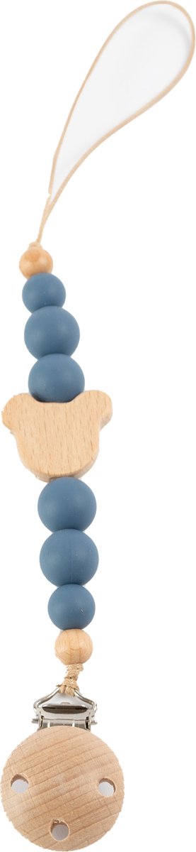 Goedkoopste Honeybears – Speenkoorden baby – Fopspeenkoord baby – Speenketting met kralen en clip - Kraamcadeau - Blauw