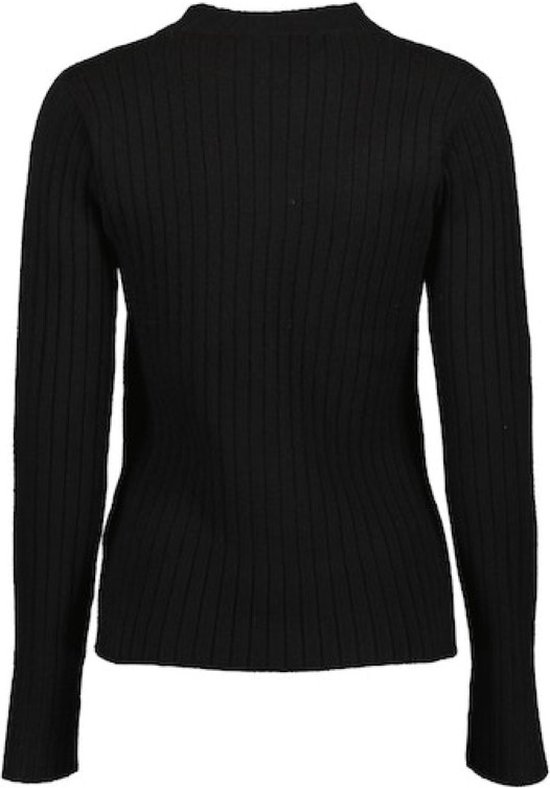 Blue Seven dames - Pull 248000 noir col rond tricoté taille 38