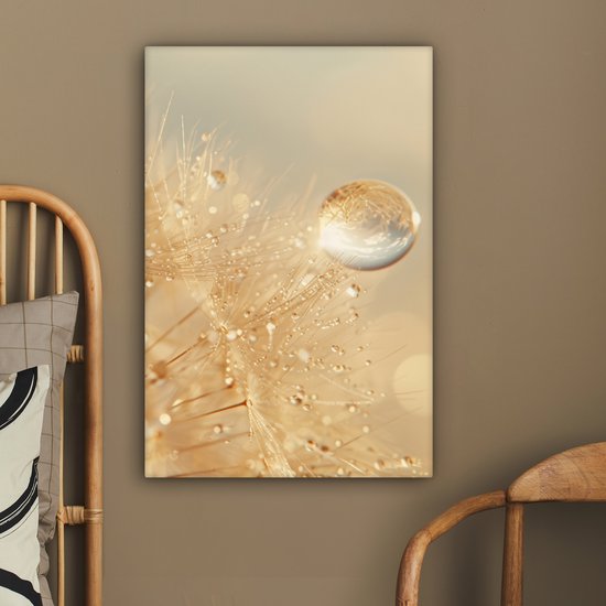 Tableau sur toile 40x60 cm - Décoration murale Pissenlit - Water - Nature - Plantes - Moderne - Décoration murale salon - Décoration chambre - Accessoires chambre - Peintures