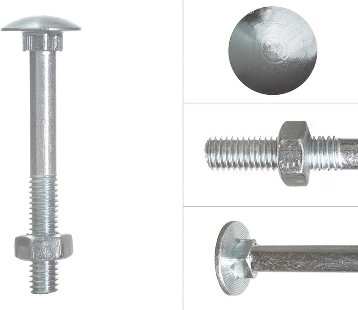 Slotbouten Verzinkt M6 x 50 mm | 200 stuks