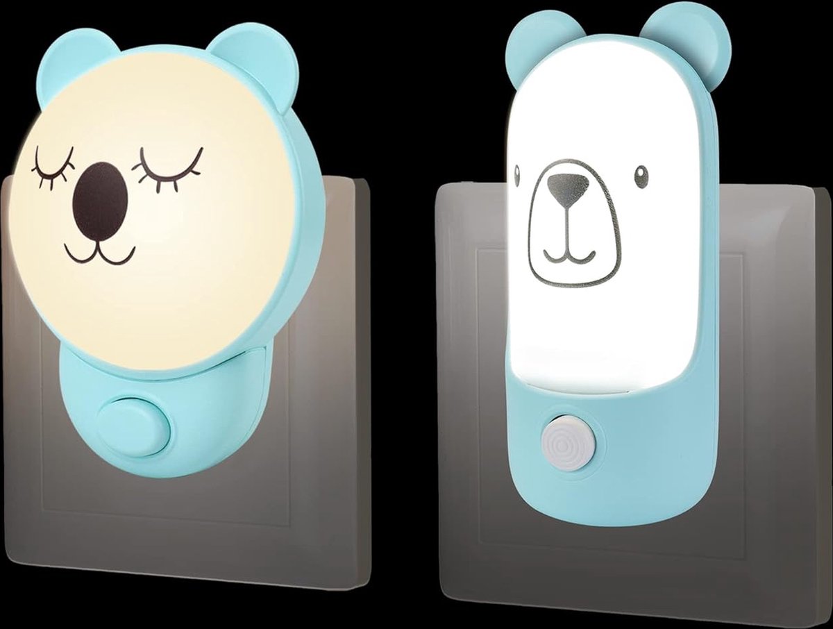 Nachtlampje met Ingebouwde Schakelaar - Babyvoedingslamp - Oriëntatielicht - Energiezuinig - Zwart - Stopcontact Verlichting