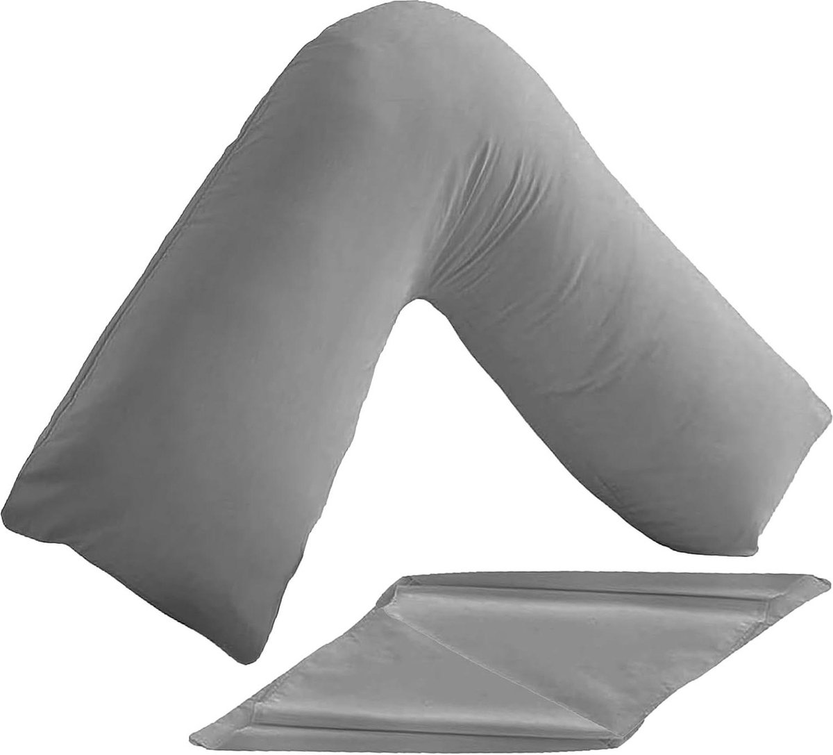 Oreiller de grossesse orthopédique de Luxe - Forme en V pour le soutien du cou et du