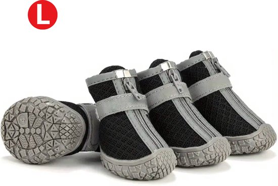 SlowTon Hondenschoenen, pootbescherming, 4 stuks, ademende