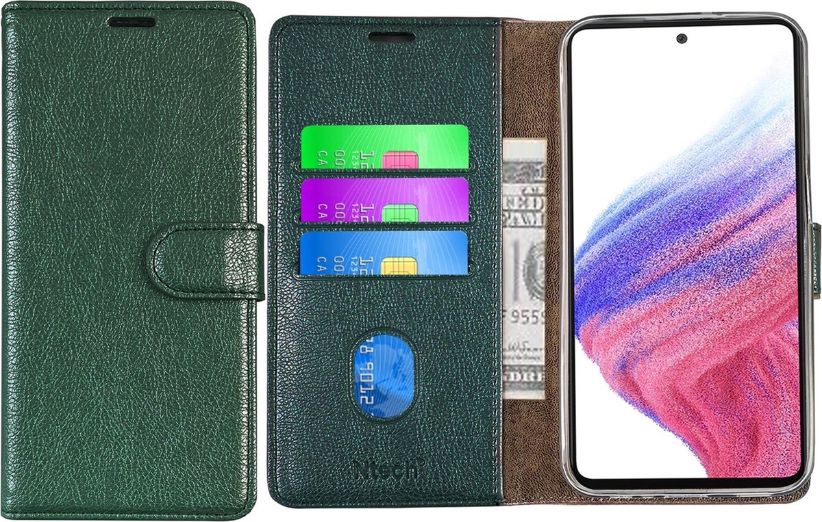 Hoesje geschikt voor Samsung Galaxy A35 5G hoesje - Arara bookcase- Groen