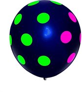 Zwart - Gros points colorés