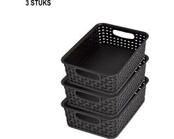 Opbergboxen | 20x15x6 cm, 1.65L | Duurzaam opbergdozen | Waterdicht en Lichtgewicht | Perfect voor Organisatie in Huis en Kantoor | Set van 3