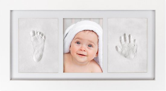 Frummel Fotolijst Baby (33 x 18 cm) – Klei Afdruk (Gipsafdruk baby)