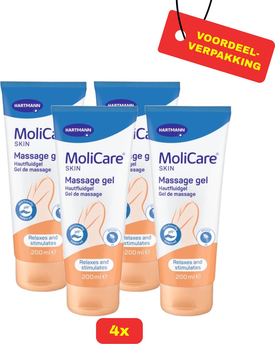 Goedkoopste 4X Molicare® Skin Massage Gel - 4 x 200ml - Voordeelverpakking!