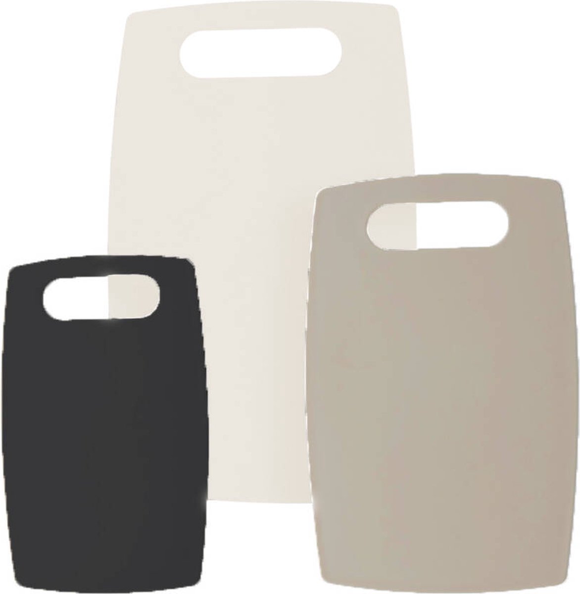 Snijplanken van plastic, set van 3 kleuren