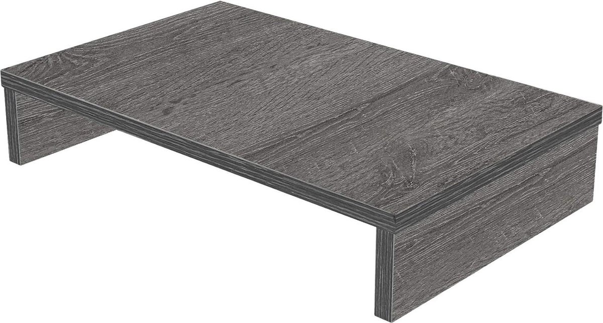 Houten Monitor Stand Riser Bureau Plank voor Monitor-TV Desktop Laptop - Grijs 157 Inch