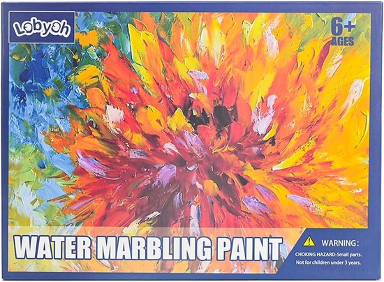 Kit Peinture Marbrée à L’eau – 12 Couleurs – Activité Artistique Dès 3 Ans