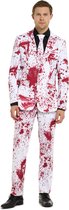 Suitmeister Bloody Suit White - Mannen - Heren Kostuum - Carnaval- en Halloweenkleding - Wit - Maat: S