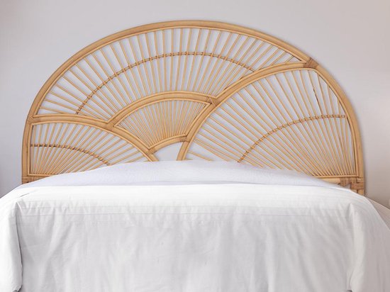 Tête de lit de 160 cm - Rotin - Naturel - EFELA L 165 cm x H 130 cm x P 4 cm