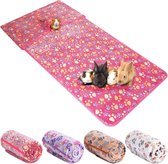 Bol.com Cavia kooi-inlegzolen waterdicht beddengoed - wasbare urineonderleggers - fleece slaapmat - hamsters - 61 x 119 cm aanbieding