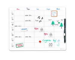 GreenStory - Familie week planbord - Familieagenda - Medium - 5 Personen - Sticky Whiteboard - Met Sticky Pen