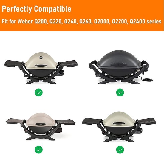 Plaque De Cuisson Fonte 38,9 Cm Pour Weber Q200/Q220/Q240/Q2000/Q2200/Q2400 - Grill Parfait & Facile