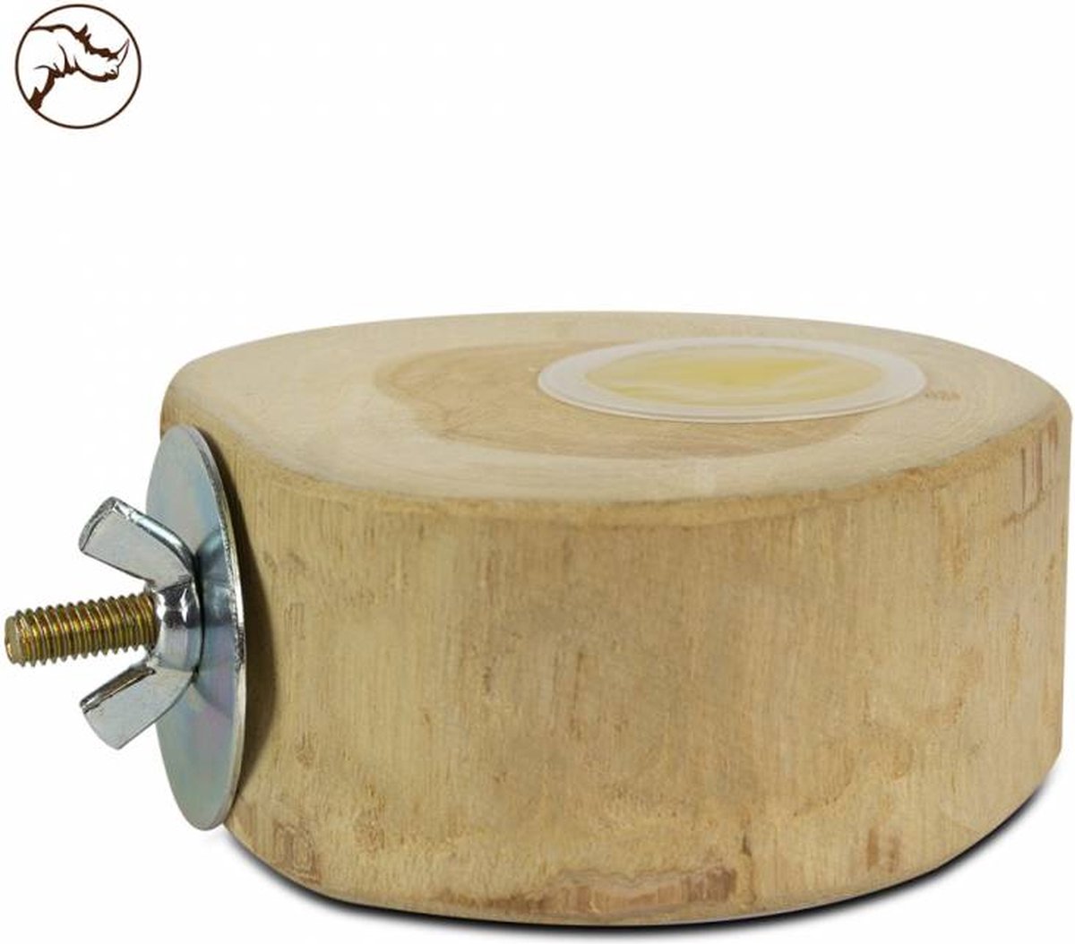 Back Zoo Nature- Papegaai- Parkieten- Fruitcups houder- Fruitkuipjes houder- Teak- Natuurlijk hout