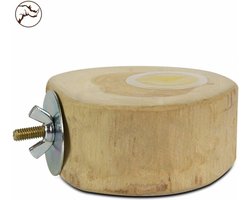 Back Zoo Nature- Papegaai- Parkieten- Fruitcups houder- Fruitkuipjes houder- Teak- Natuurlijk hout
