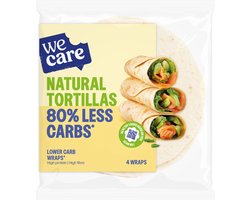 WeCare Lower Carb Tortillas Naturel - 3 x 160 gr - Voordeelverpakking