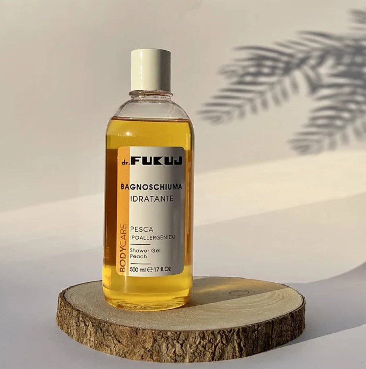 Dr Fukuj heren hydraterende badschuim en bad gel PERZIK met etherische olie 500ml