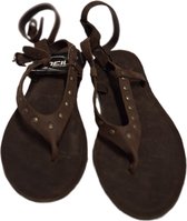 O NEILL JARI LERENSLIPPER GRIEKSE ENKELSLUITING COFFEE SIZE 40 bol