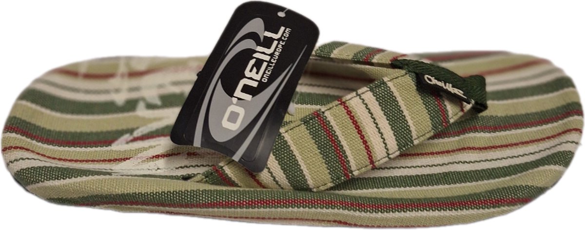 O’NEILL-ZEN-STRIPED SLIPPER-CANVAS-S9ZE Groen