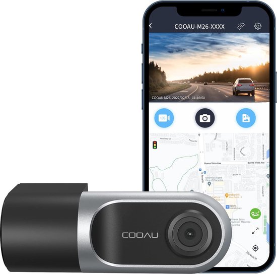 Foto: 1080p mini dash cam auto wifi dash cam front draadloze gps autocamera met spraakbesturing hdr nachtzicht 24 uur parkeerbewaking 170 groothoeklens g sensor