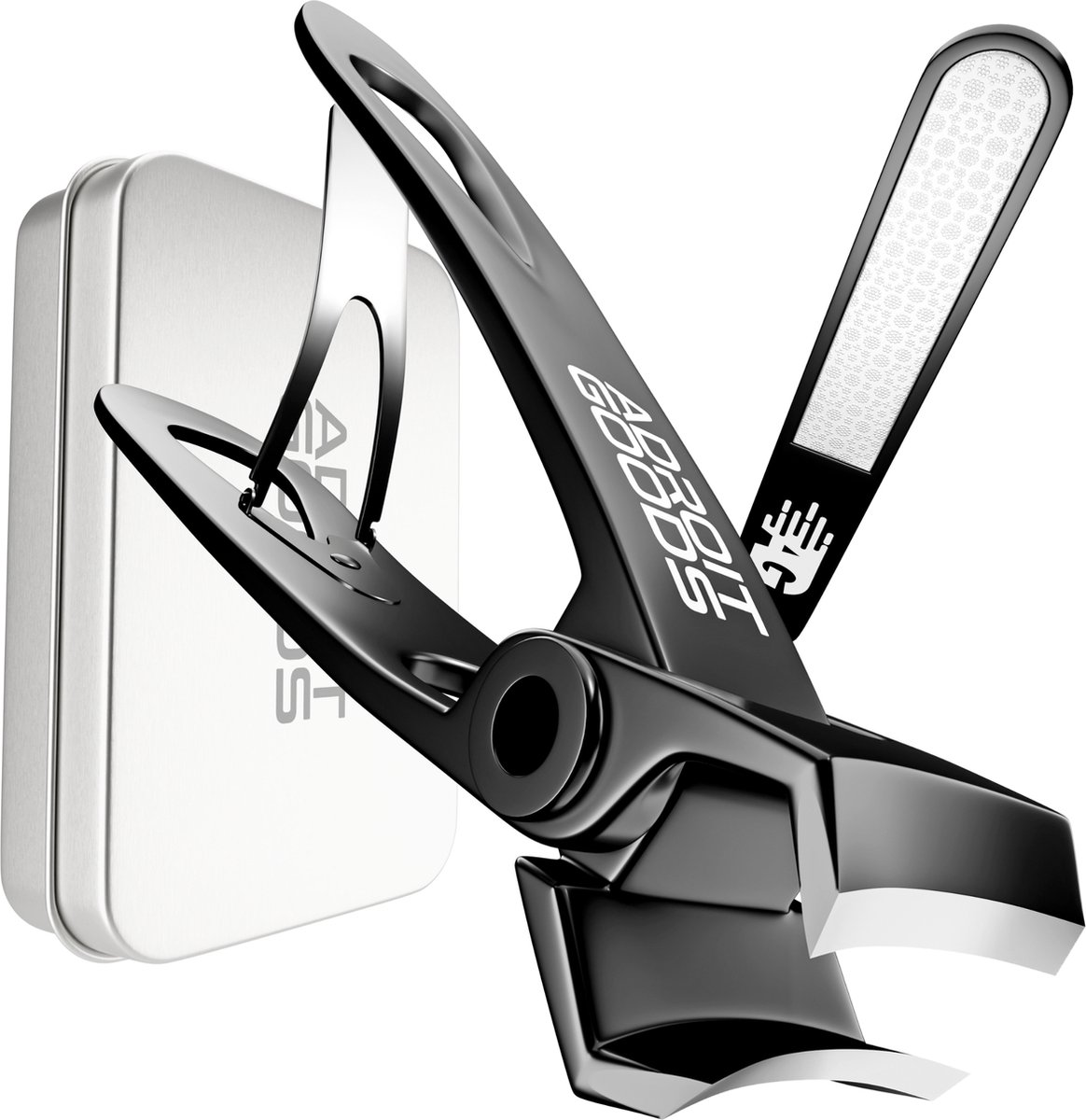 Goedkoopste AdroitGoods Nagelknipper Set - Nageltang - Nagelschaar - Kalknagels - Teennagel - Pedicure - Incl. Nagelvijl - Zwart