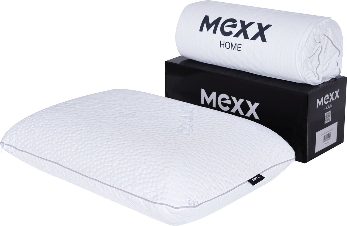 Mexx Premium - Verkoelend Hoofdkussen - 100% Verkoelend & Ventilerend - Hoogwaardig Traagschuim voorkomt Nekklachten - Extra Comfortabel - 60 cm x 40 cm x 13 cm