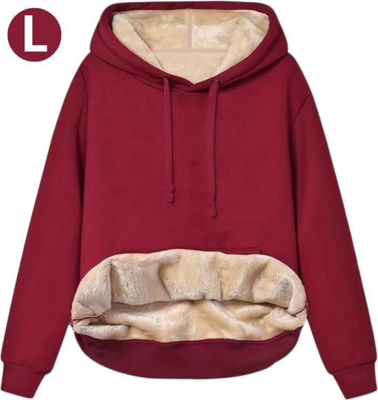 Nivard Couverture à capuche - Pull chaud femme - Chandails femme - Pull polaire - Hiver - Pull en laine femme - Couverture à manches - Blanket à capuche - Rouge - Taille L