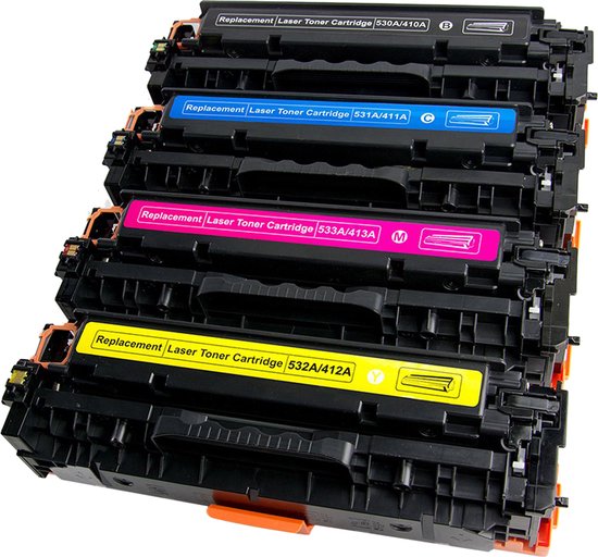 Multipack Laser Toner Cartridges Geschikt voor HP (205A) CF530A, CF531A, CF532A en CF533A | Geschikt voor HP Color Laserjet Pro M154, MFP M180, M180N, M181, M181FW