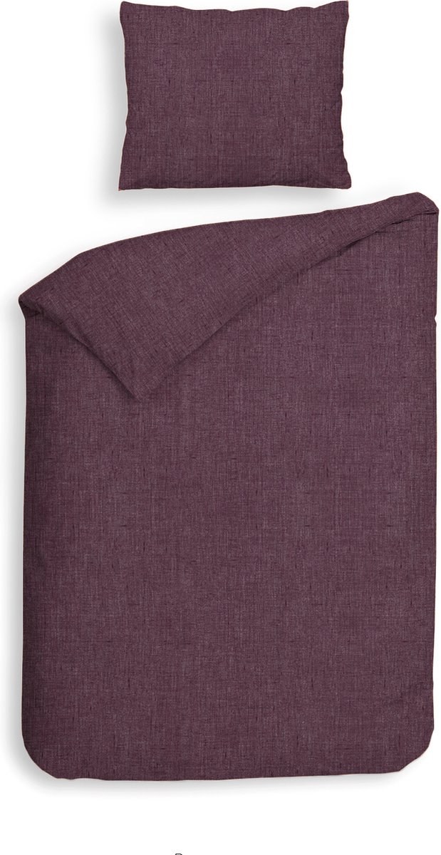 Heckettlane Heckett & Lane Franela - Flanel - Dekbedovertrek - Eenpersoons - 140x200/220 cm - Bordeaux Red