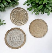 Set 28 zeegras wand - veranda decoratie 3 stuks