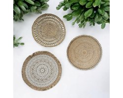 Set 28 zeegras wand - veranda decoratie 3 stuks