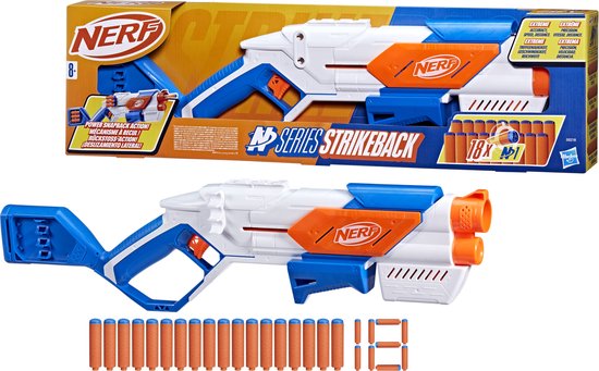 NERF N Series Strikeback - Speelgoedblaster - Inclusief 18 Officiële Nerf N1 darts