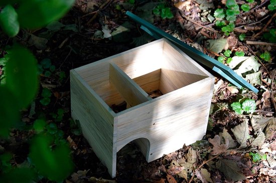 Dobar® Egelslaaphuis Bouwpakket - FSC Houten Egelhotel Met Labyrint Ingang 30,5x26,5x24 Cm