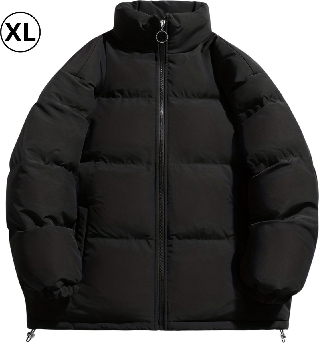 Nivard Winterjas Voor Dames Faux Fur Bontkraag Parka Jas Winter Volwassen Zwart