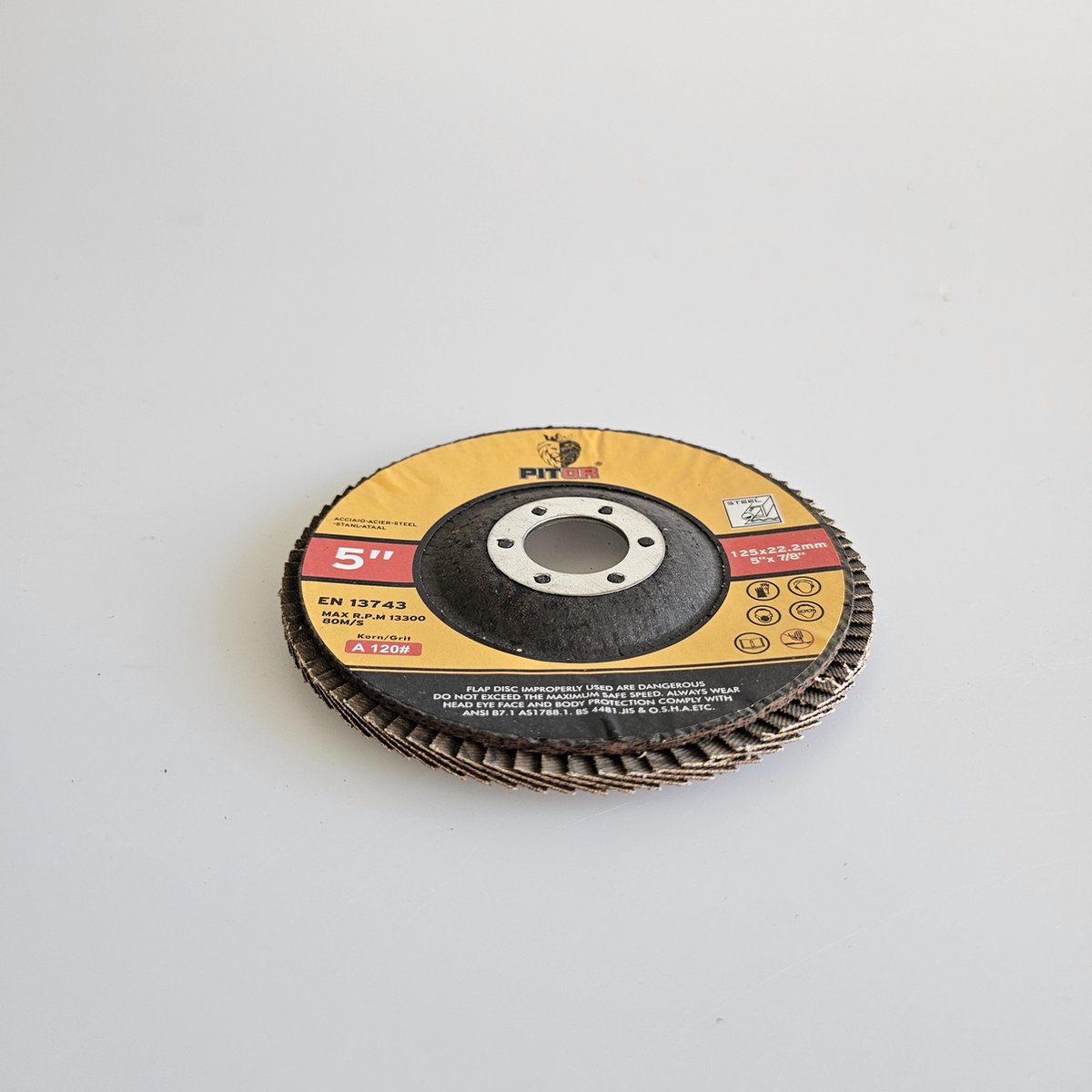 lamellenslijpschijf Ø125mm x 3 stuks p120 (PITOR®)