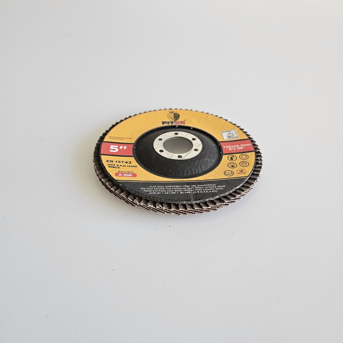 lamellenslijpschijf Ø125mm x 3 stuks p80 (PITOR®)
